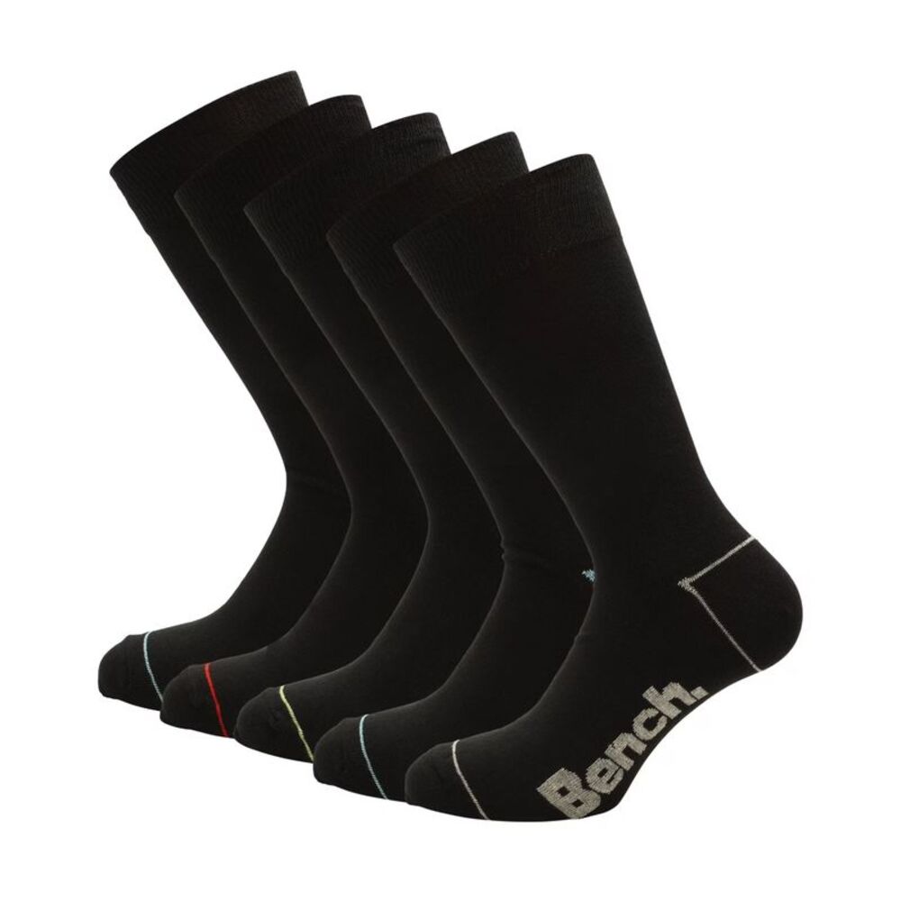 Bench Mens Prax Sports Socks (Pack of 5) / Black